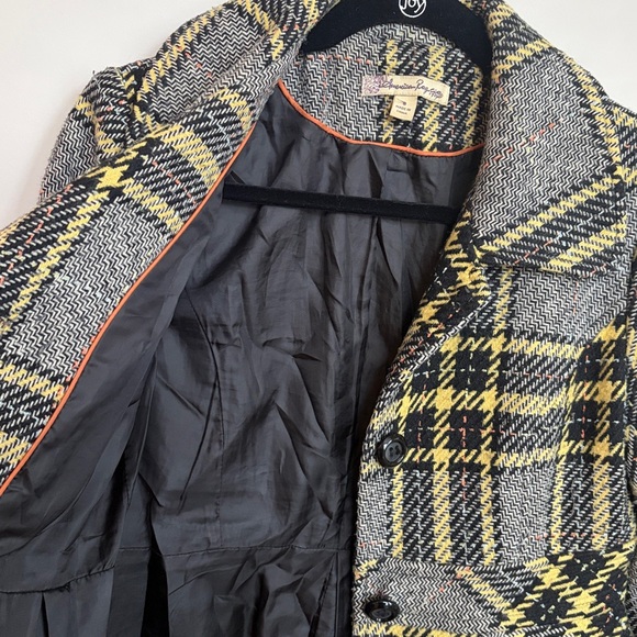 American Rag Plaid Pea Coat Small - Picture 8 of 10